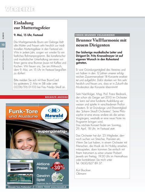 Gemeindezeitung 3/2012 - Brunn am Gebirge