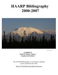 HAARP Bibliography 2000-2007 - Natascha Koch