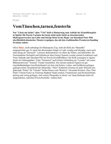 VomTäuschen,tarnen,fensterln - Oliver Baier