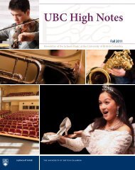 UBC High Notes - Music, School of - University of British Columbia