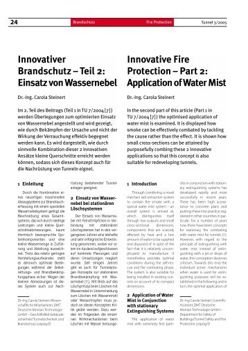 Application of Water Mist - Bauverlag