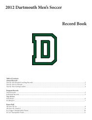 Complete Record Book - Dartmouth College Athletics