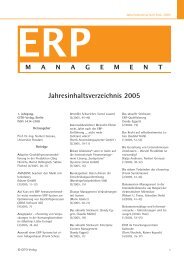 Jahresinhaltsverzeichnis 2005 - ERP-Management