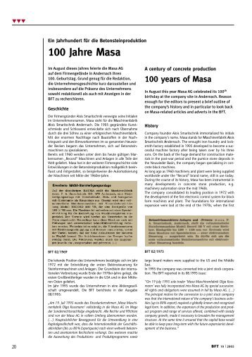 100 Jahre Masa - Bauverlag
