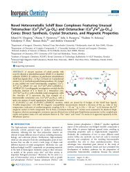 Novel Heterometallic Schiff Base Complexes Featuring Unusual ...