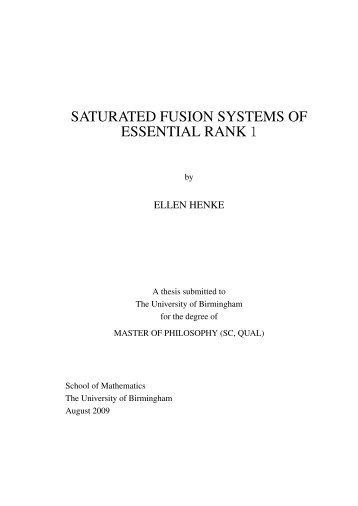 SATURATED FUSION SYSTEMS OF ESSENTIAL RANK 1