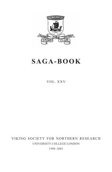 Saga Book Xxv - Viking Society Web Publications