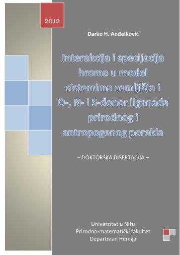 Darko H. Anđelković – DOKTORSKA DISERTACIJA ... - Prirodno