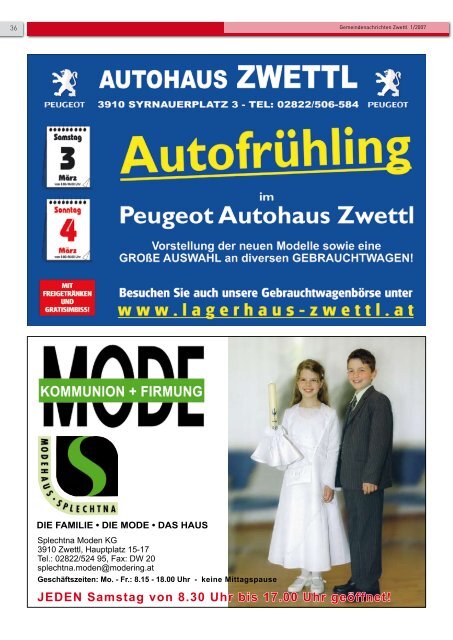 Gemeindenachrichten 1/2007 (3,56 MB) - Zwettl