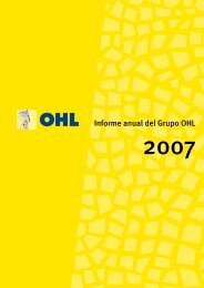 Informe anual del Grupo OHL - Grupo Villar Mir