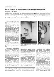 SHORT HISTORY OF MAMMOGRAPHY: A BELGIAN ... - rbrs