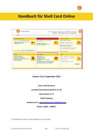 Handbuch für Shell Card Online