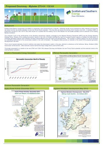 Dounreay Mybster transmission project exhibition posters - SSE