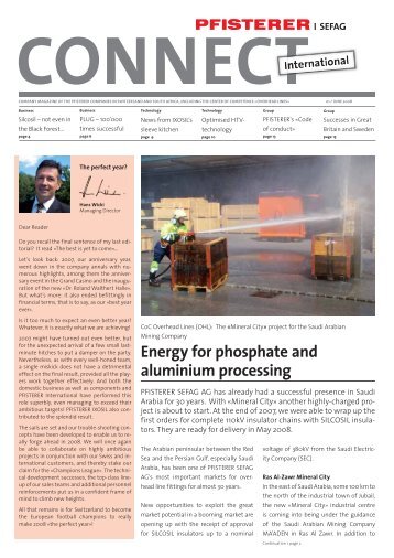Energy for phosphate and aluminium processing - Pfisterer