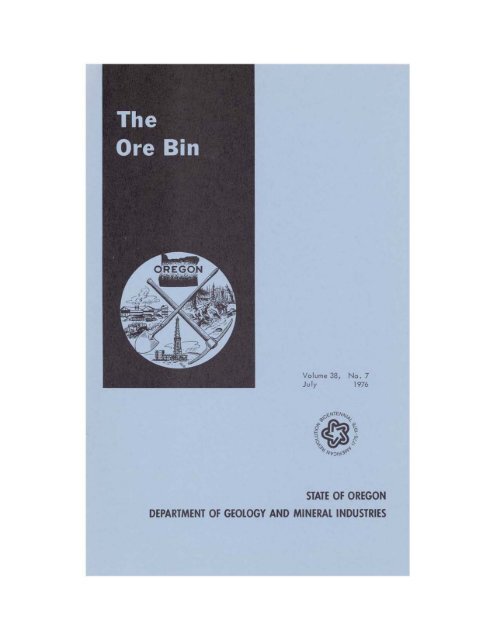 The Ore Bin - Oregon Department of Geology and Mineral Industries