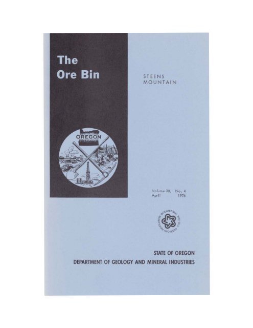 The Ore Bin - Oregon Department of Geology and Mineral Industries