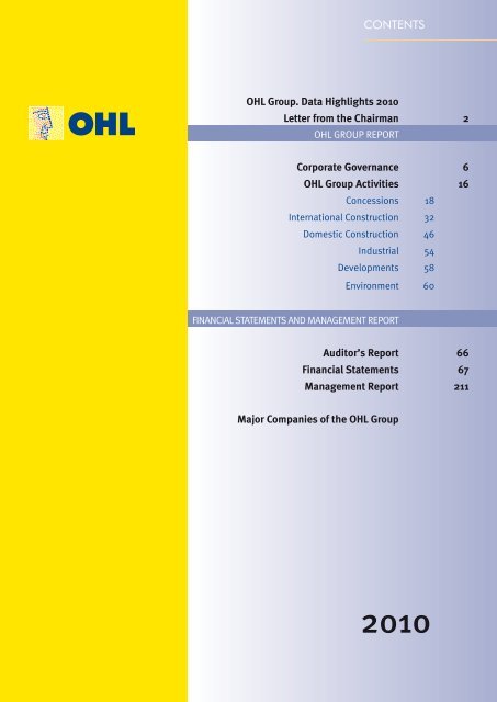 OHL Group Annual Report - Grupo Villar Mir