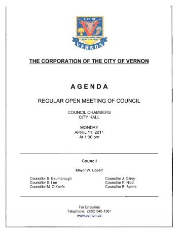Agenda Package - City of Vernon