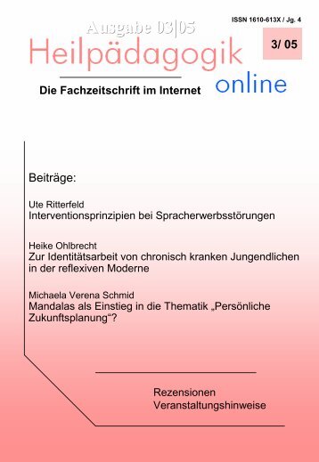 Mandalas als Einstieg in die Thematik „Persönliche Zukunftsplanung“