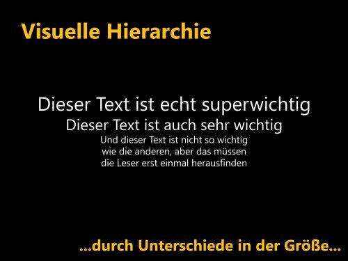 Visuelle Hierarchie - Roland Weigelt