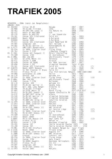 TRAFIEK 2005 - Aviation Society of Antwerp