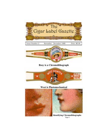 Rosy is a Chromolithograph West is Photomechanical - The Cigar ...