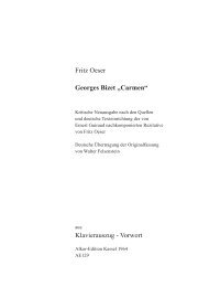 Fritz Oeser Georges Bizet „Carmen“ Klavierauszug - Vorwort