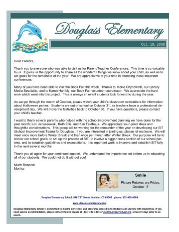 Newsletter 101008.pub - Bvsd - Boulder Valley School District