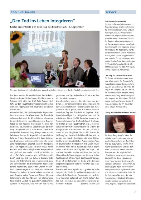 Ausgabe Nr. 140 - Oktober 2011 - Evangelische Kirche Frankfurt am ...