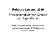 Rehburg-Loccum 2030 Freizeitverhalten von Kindern und ...