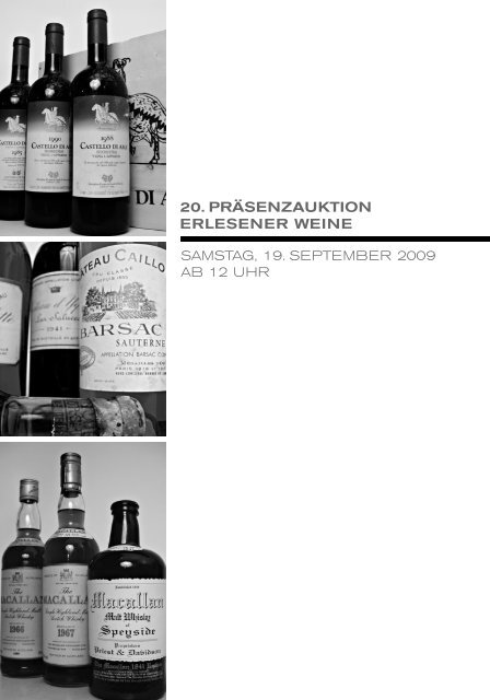 Wine - Munich Company Weinauktion September auction 2009 wine