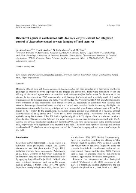 safe with biocontrol agents safe with biocontrol agents
