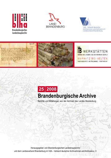 Brandenburgische Archive 25/08 - Brandenburgisches ...