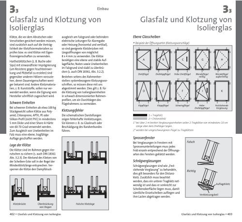 Glasfalz und Klotzung von Isolierglas Glasfalz und ... - glassolutions