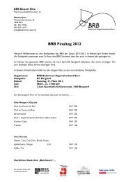 BRB Finaltag 2012 - Badminton in der Region Bern