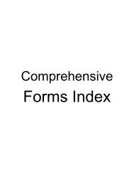 Comprehensive Forms Index - Clark County Nevada