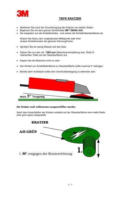 3M Glas-Reparatursystem Trizact Glas-Schleifwerkzeug