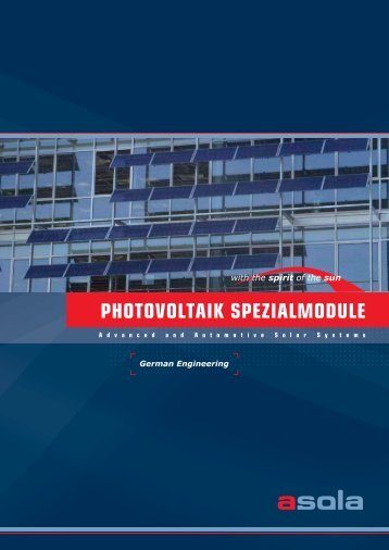 PHOTOVOLTAIK SPEZIALMODULE - asola