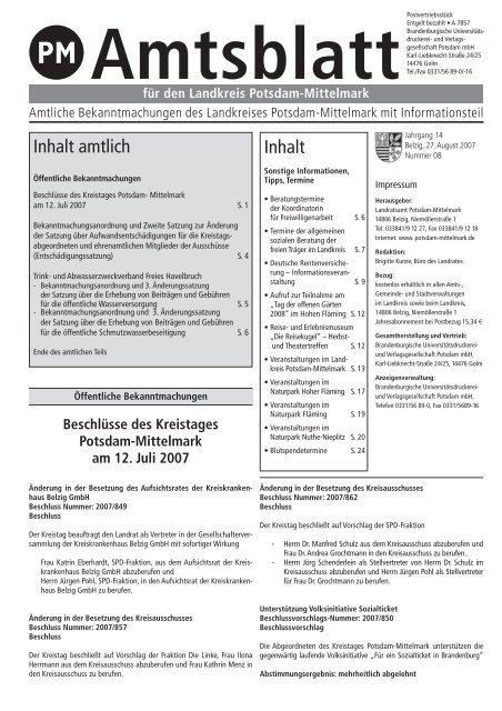 3. Änderungssatzung zur Satzung über die Erhebung - Landkreis ...