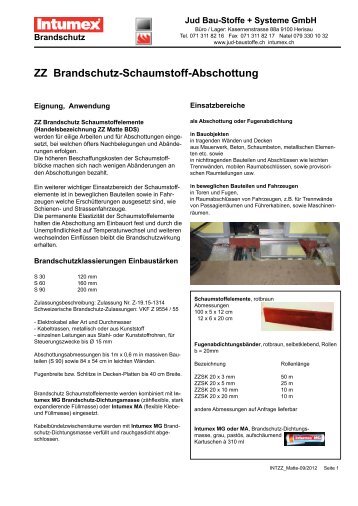 ZZ Brandschutz-Schaumstoff-Abschottung - Jud Bau-Stoffe + ...