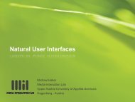 Natural User Interfaces - Media Interaction Lab
