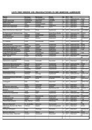 liste über vereine und organisationen in der gemeinde alberndorf