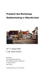 Protokoll des Workshops - Bergstadt Obernkirchen