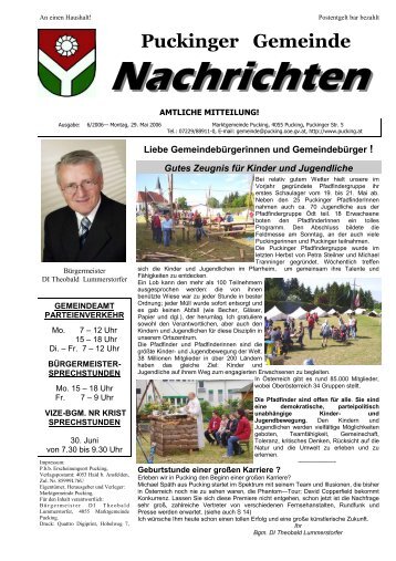 Gemeindenachrichten 6/2006 (0 bytes) - Gemeinde Pucking