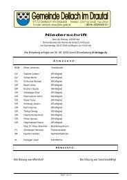 Gemeinderatssitzung vom 09.07.2009 (109 KB) - .PDF - Dellach im ...