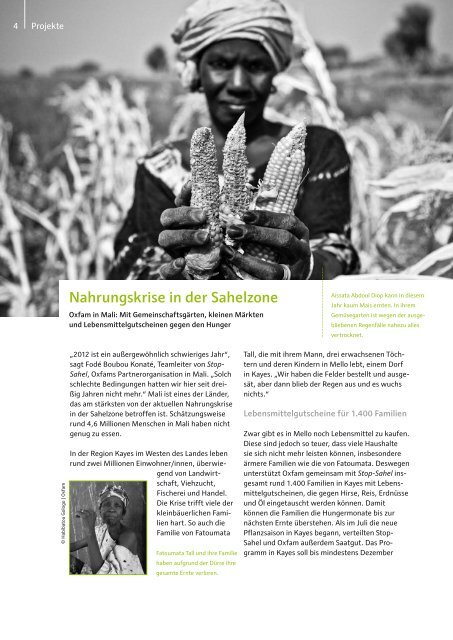 Herbst 2012. Oxfam aktuell Nr. 59