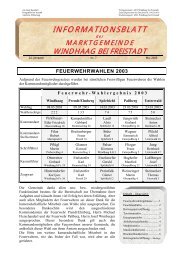 Gemeindeinformationsblatt 7/2003 - Windhaag bei Freistadt