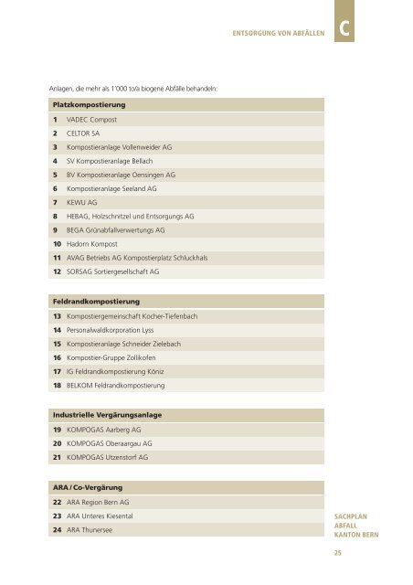 Sachplan Abfall 2009 - Bau-, Verkehrs - Kanton Bern