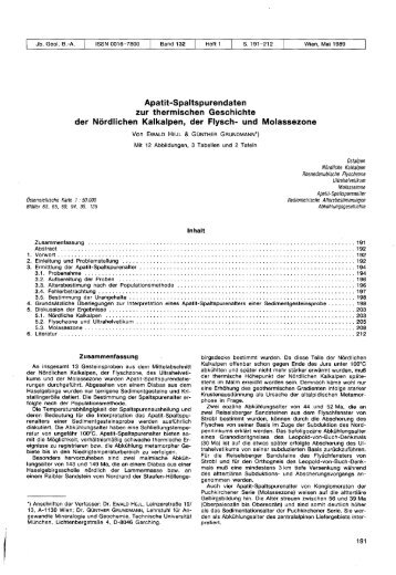 und Molassezone - Geologische Bundesanstalt