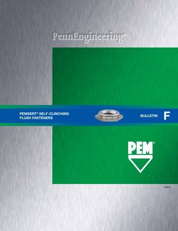 pemsert® self-clinching flush fasteners bulletin - PennEngineering